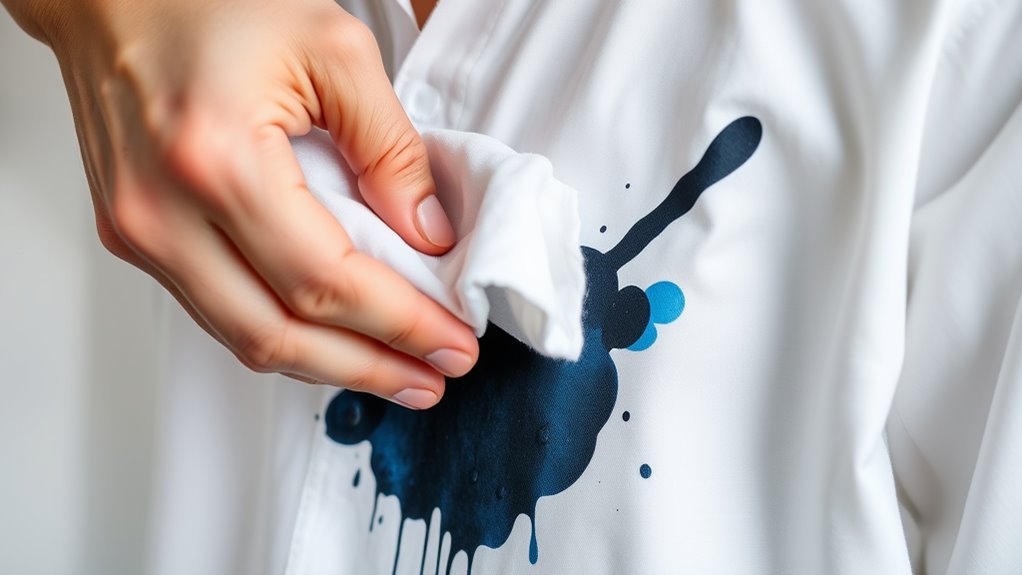 act quickly blot and rinse