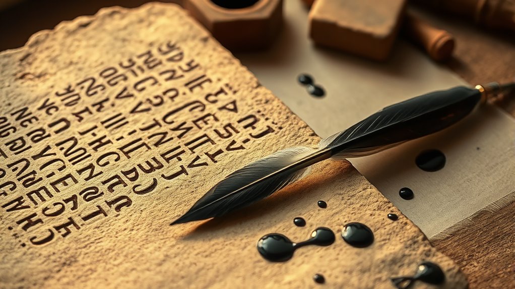 ancient ink natural materials