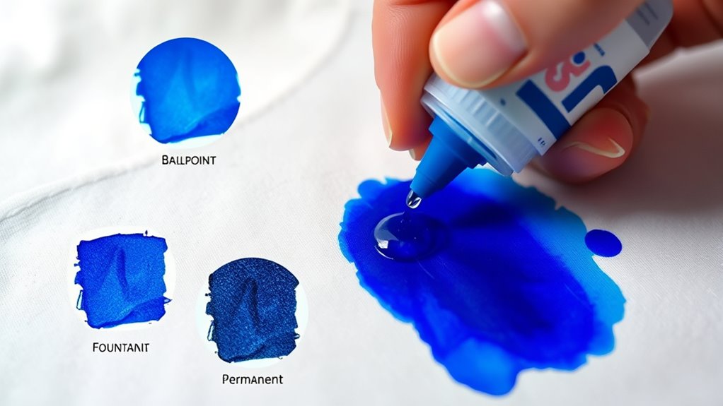 different inks require different removal methods