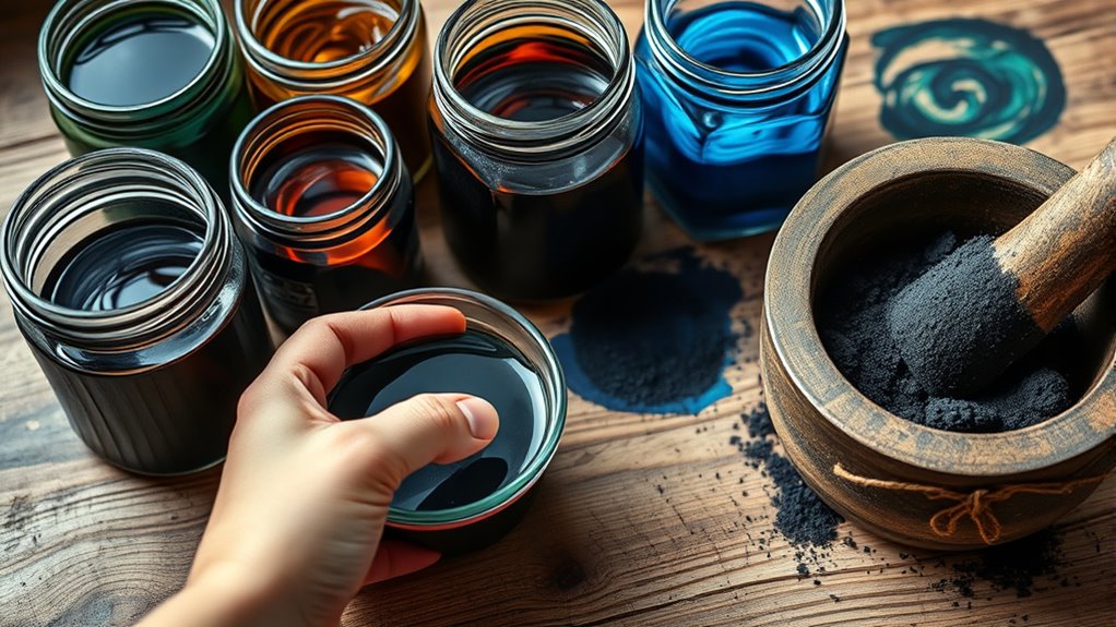 making ink in steps