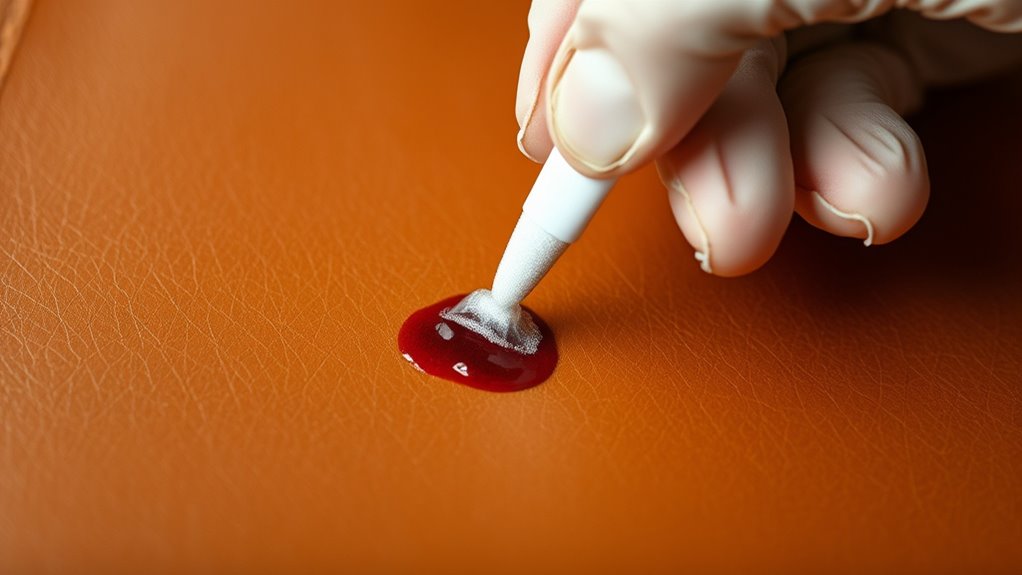 remove ink from leather
