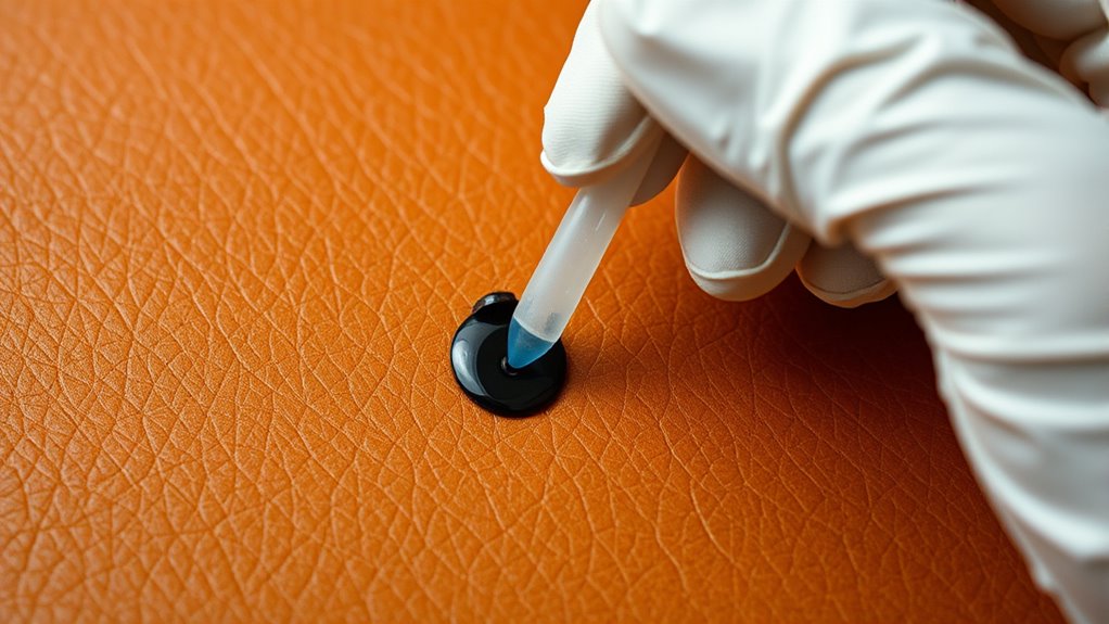 removing ink from leather