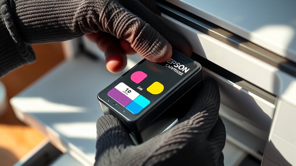 replacing epson ink cartridge