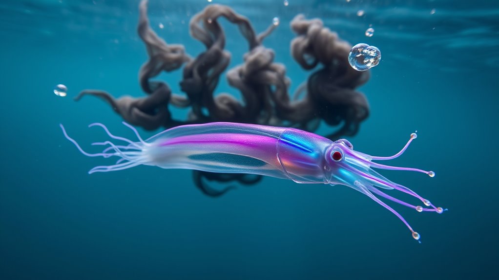 squids produce ink