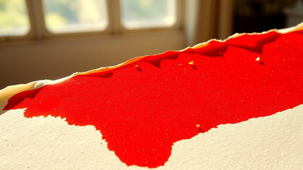 sunlight accelerates red ink fading