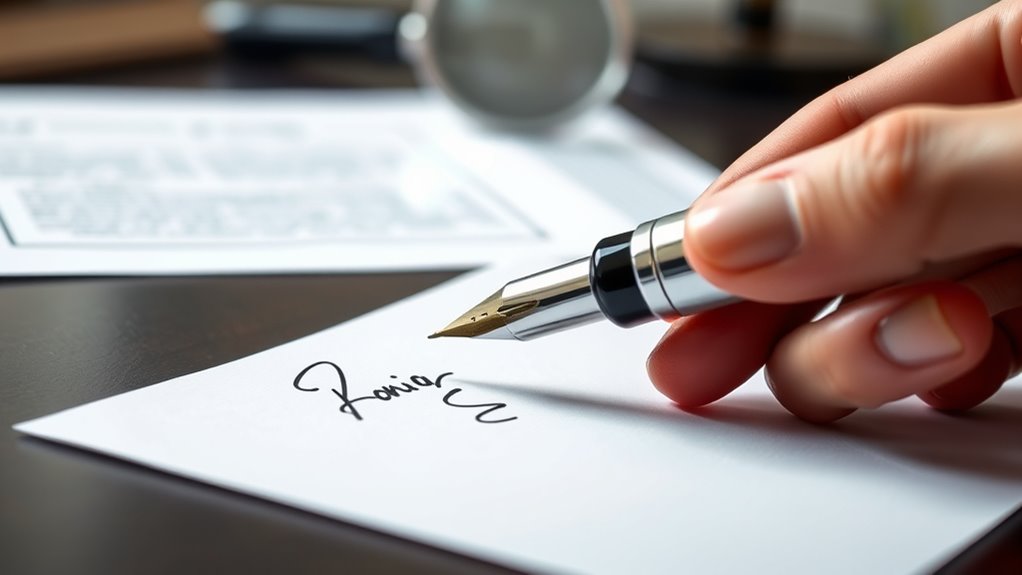 traditional handwritten legal signatures