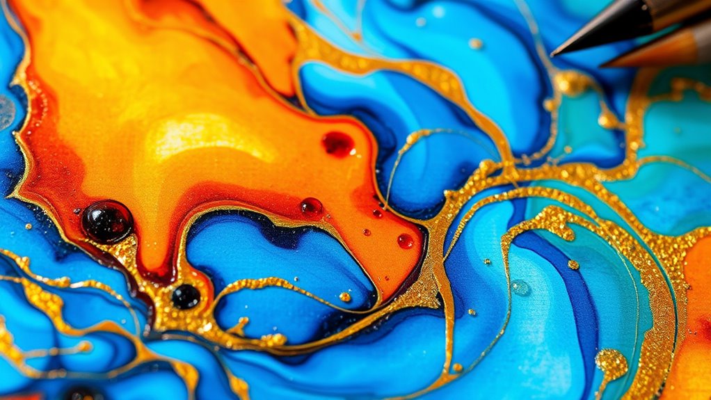 vibrant fluid transparent colors